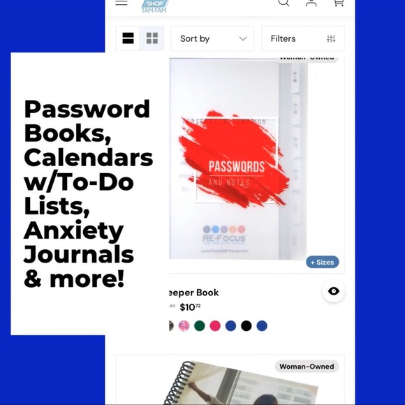 On GMA & Tamron Hall Show! Mini Password Books in Black, Red, or Purple! - Picture 4 of 13